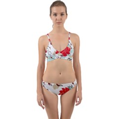 Floral Pattern  Wrap Around Bikini Set by Sobalvarro