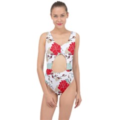 Floral Pattern  Center Cut Out Swimsuit by Sobalvarro