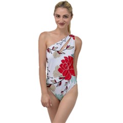 Floral Pattern  To One Side Swimsuit by Sobalvarro