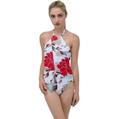 Floral Pattern  Go With The Flow One Piece Swimsuit by Sobalvarro