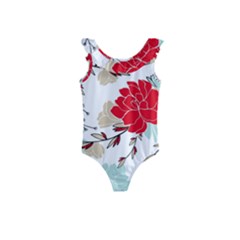 Floral Pattern  Kids  Frill Swimsuit by Sobalvarro