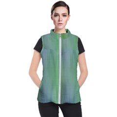 Green Blue Gradient Batik Women s Puffer Vest by SpinnyChairDesigns