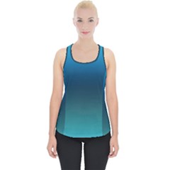 Blue Teal Green Gradient Ombre Colors Piece Up Tank Top by SpinnyChairDesigns