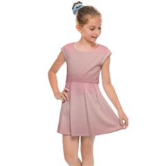 Pink Blush Gradient Ombre Colors Kids  Cap Sleeve Dress by SpinnyChairDesigns