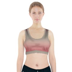 Tea Rose And Sage Gradient Ombre Colors Sports Bra With Pocket by SpinnyChairDesigns