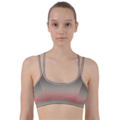 Tea Rose And Sage Gradient Ombre Colors Line Them Up Sports Bra by SpinnyChairDesigns