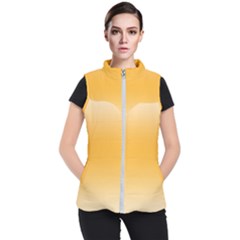 Saffron Yellow And Cream Gradient Ombre Color Women s Puffer Vest by SpinnyChairDesigns