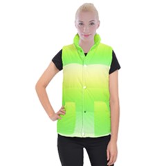 Lemon Yellow And Lime Green Gradient Ombre Color Women s Button Up Vest by SpinnyChairDesigns