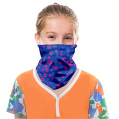 Bisexual Pride Tiny Scattered Flowers Pattern Face Covering Bandana (kids) by VernenInk