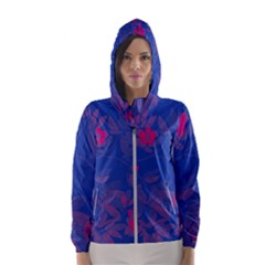 Bi Floral-pattern-background-1308 Women s Hooded Windbreaker by VernenInk