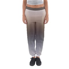 Brown And Grey Gradient Ombre Color Women s Jogger Sweatpants by SpinnyChairDesigns