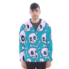 Skull Men s Hooded Windbreaker by Sobalvarro