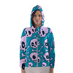 Skull Women s Hooded Windbreaker by Sobalvarro