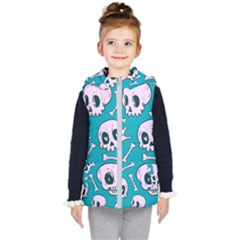 Skull Kids  Hooded Puffer Vest by Sobalvarro