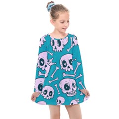 Skull Kids  Long Sleeve Dress by Sobalvarro