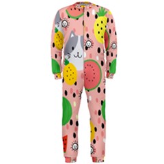 Cats And Fruits  Onepiece Jumpsuit (men)  by Sobalvarro