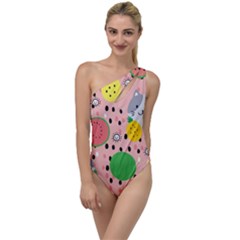 Cats And Fruits  To One Side Swimsuit by Sobalvarro