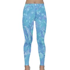 Light Blue Abstract Mosaic Art Color Classic Yoga Leggings by SpinnyChairDesigns