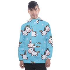 Unicorns  Men s Front Pocket Pullover Windbreaker by Sobalvarro