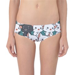 Seamless-cute-cat-pattern-vector Classic Bikini Bottoms by Sobalvarro