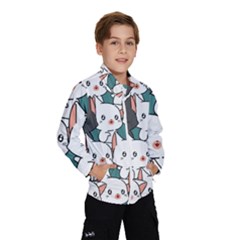 Seamless-cute-cat-pattern-vector Kids  Windbreaker by Sobalvarro