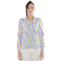 Pastel Color Stripes  Women s Windbreaker by SpinnyChairDesigns