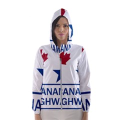 Canam Highway Shield  Women s Hooded Windbreaker by abbeyz71