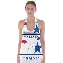 Canam Highway Shield  Babydoll Tankini Top by abbeyz71