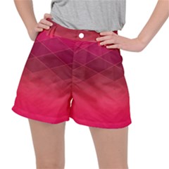 Hot Pink And Wine Color Diamonds Ripstop Shorts by SpinnyChairDesigns