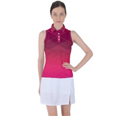 Hot Pink And Wine Color Diamonds Women s Sleeveless Polo Tee by SpinnyChairDesigns