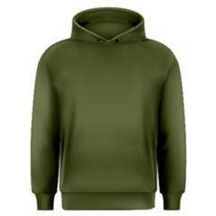 Army Green Solid Color Men s Overhead Hoodie by SpinnyChairDesigns
