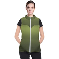 Army Green Gradient Color Women s Puffer Vest by SpinnyChairDesigns