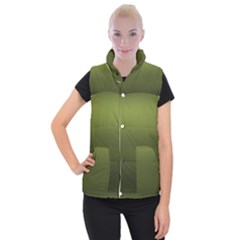 Army Green Gradient Color Women s Button Up Vest by SpinnyChairDesigns