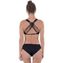 True Black Solid Color Criss Cross Bikini Set View2