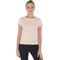 True Champagne Color Short Sleeve Sports Top  View1