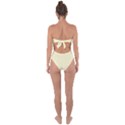 True Cream Color Tie Back One Piece Swimsuit View2