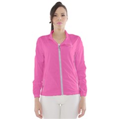 Hot Hollywood Pink Color Women s Windbreaker by SpinnyChairDesigns