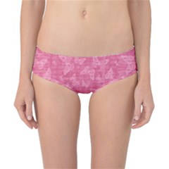 Blush Pink Butterflies Batik Classic Bikini Bottoms by SpinnyChairDesigns