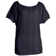 Pitch Black Color Stripes Women s Oversized Tee by SpinnyChairDesigns