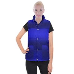 Cobalt Blue Gradient Ombre Color Women s Button Up Vest by SpinnyChairDesigns