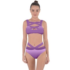 Purple Gradient Ombre Bandaged Up Bikini Set  by SpinnyChairDesigns