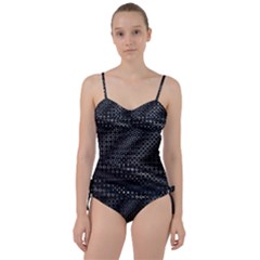 Black Abstract Pattern Sweetheart Tankini Set by SpinnyChairDesigns