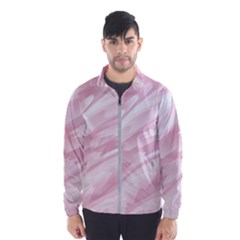 Pastel Pink Feathered Pattern Men s Windbreaker by SpinnyChairDesigns