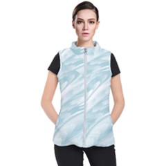Light Blue Feathered Texture Women s Puffer Vest by SpinnyChairDesigns