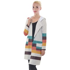 Classic Retro Stripes Hooded Pocket Cardigan by tmsartbazaar