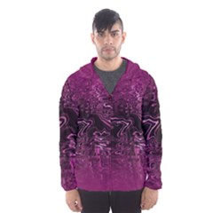 Magenta Black Swirl Men s Hooded Windbreaker by SpinnyChairDesigns