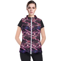 Abstract Art Swirls Women s Puffer Vest by SpinnyChairDesigns