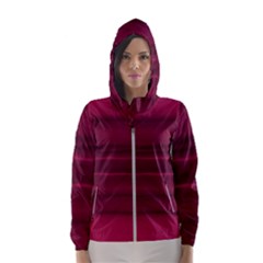 Dark Rose Pink Ombre  Women s Hooded Windbreaker by SpinnyChairDesigns