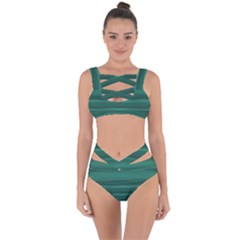 Biscay Green Ombre Bandaged Up Bikini Set  by SpinnyChairDesigns