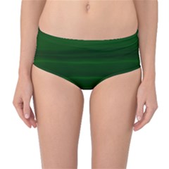 Emerald Green Ombre Mid-waist Bikini Bottoms by SpinnyChairDesigns